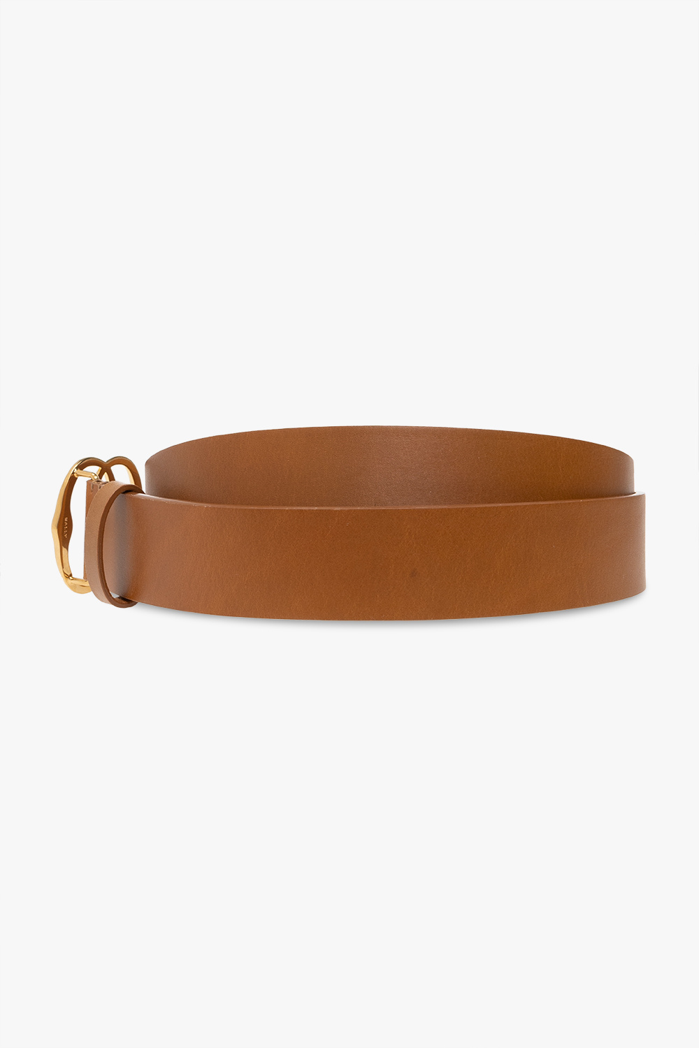 Brown Leather belt with logo Bally IetpShops Italy